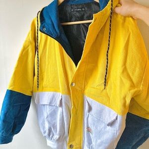 Color block corduroy jacket